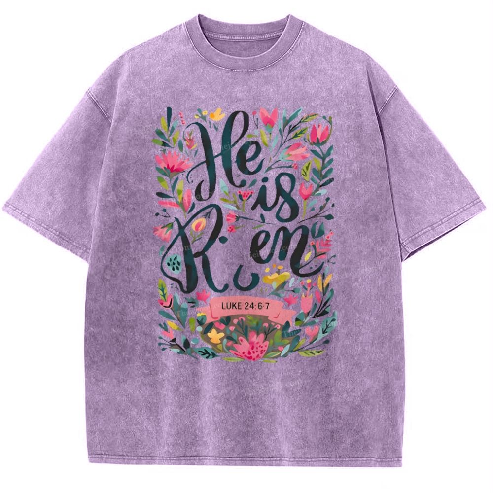 He Is Risen Snowflake Vintage Washed T-Shirt