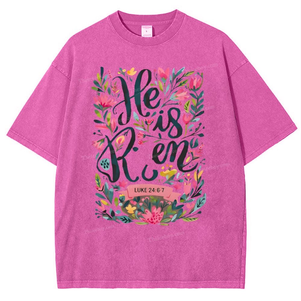He Is Risen Snowflake Vintage Washed T-Shirt