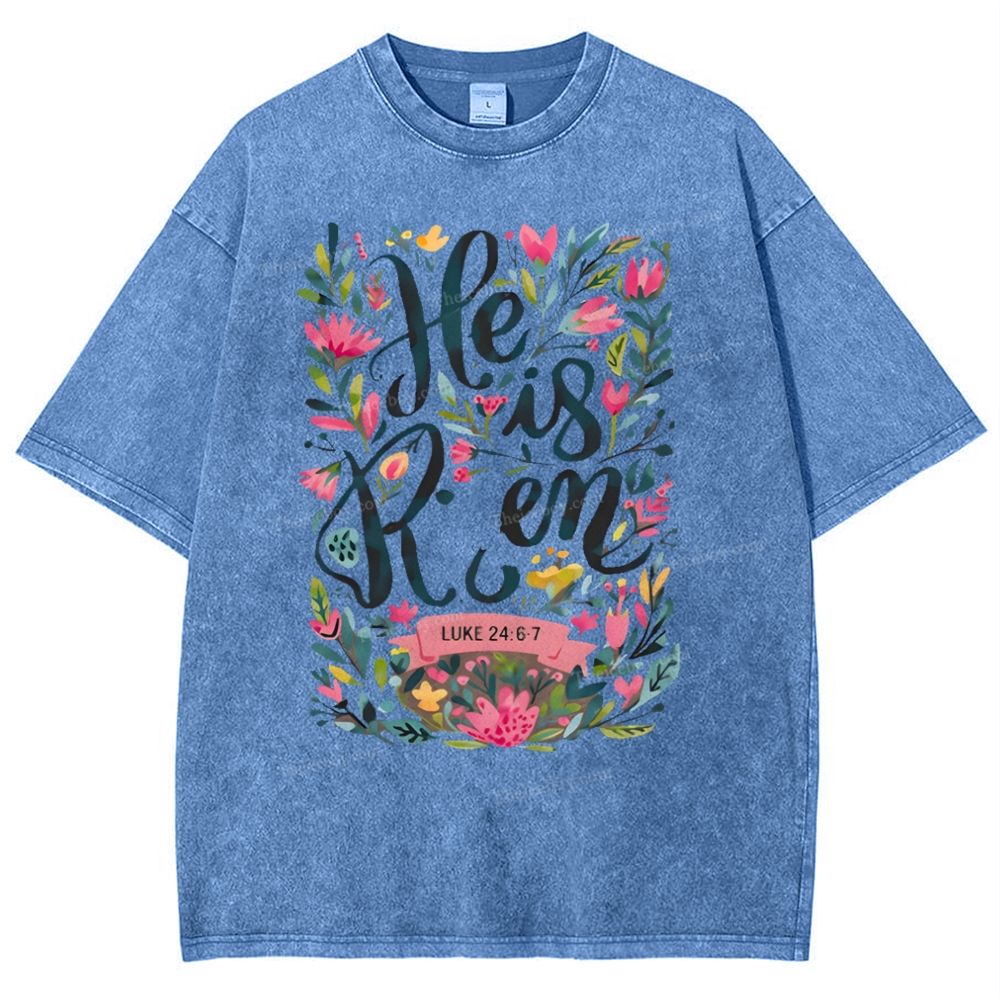 He Is Risen Snowflake Vintage Washed T-Shirt