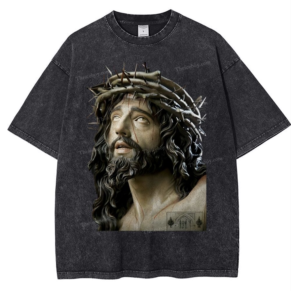 Jesus Snowflake Vintage Washed T-Shirt