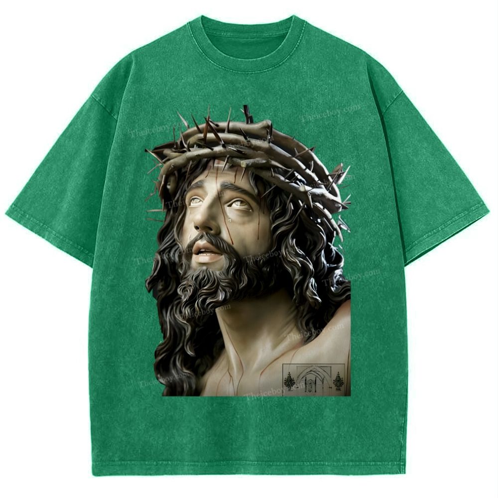Jesus Snowflake Vintage Washed T-Shirt