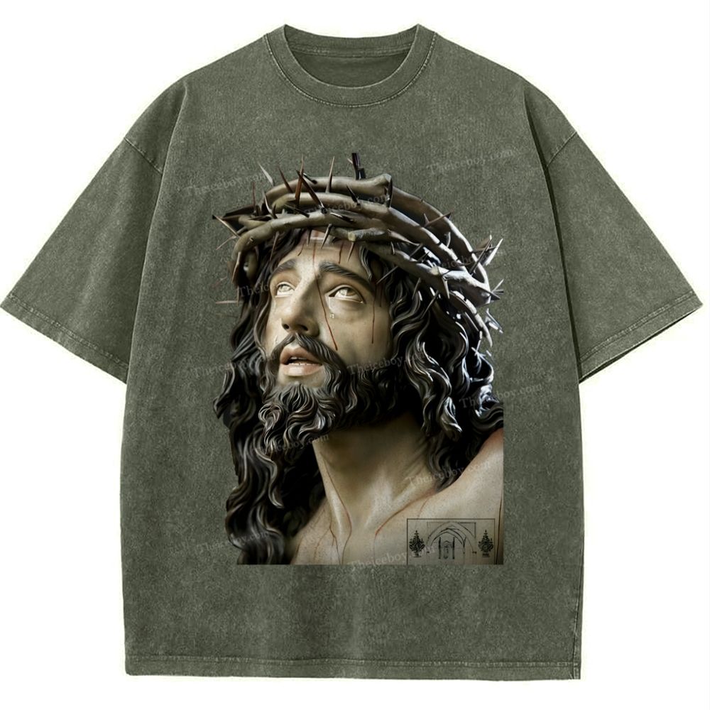 Jesus Snowflake Vintage Washed T-Shirt