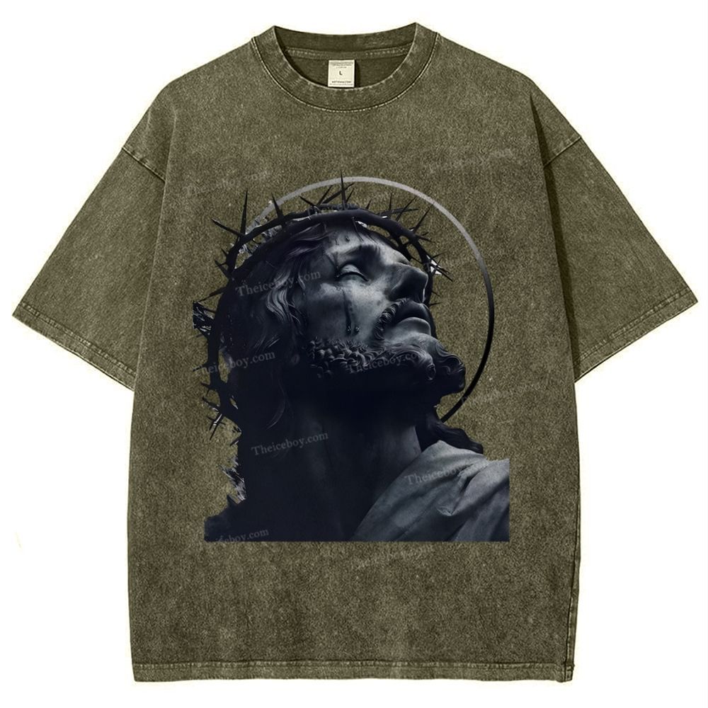 Jesus Snowflake Vintage Washed T-Shirt