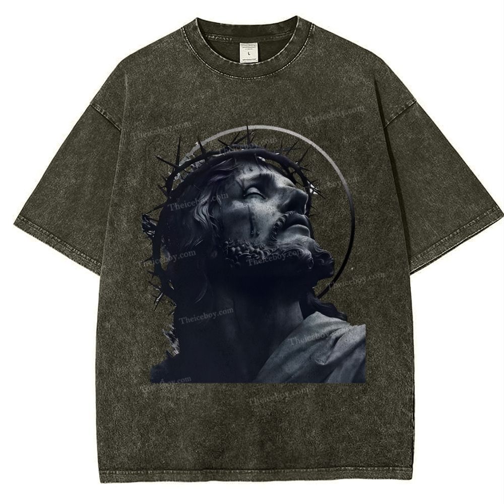 Jesus Snowflake Vintage Washed T-Shirt