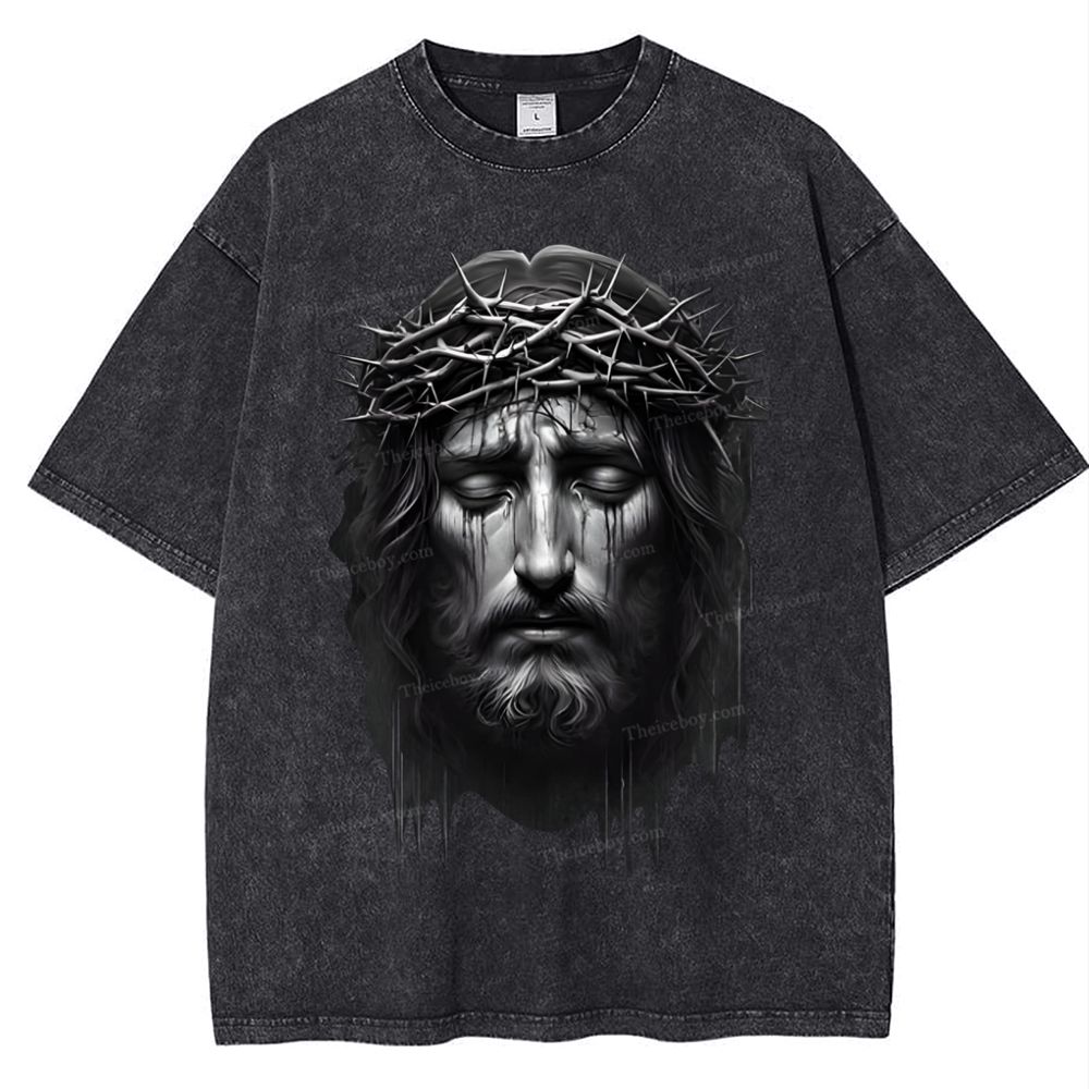 Jesus Snowflake Vintage Washed T-Shirt