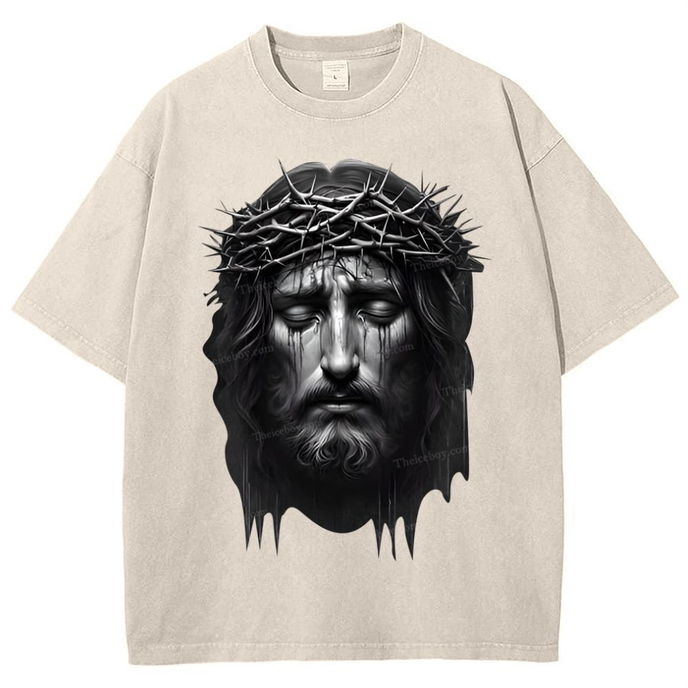 Jesus Snowflake Vintage Washed T-Shirt