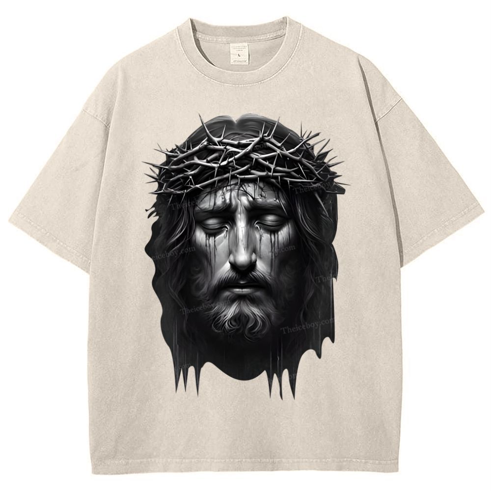 Jesus Snowflake Vintage Washed T-Shirt