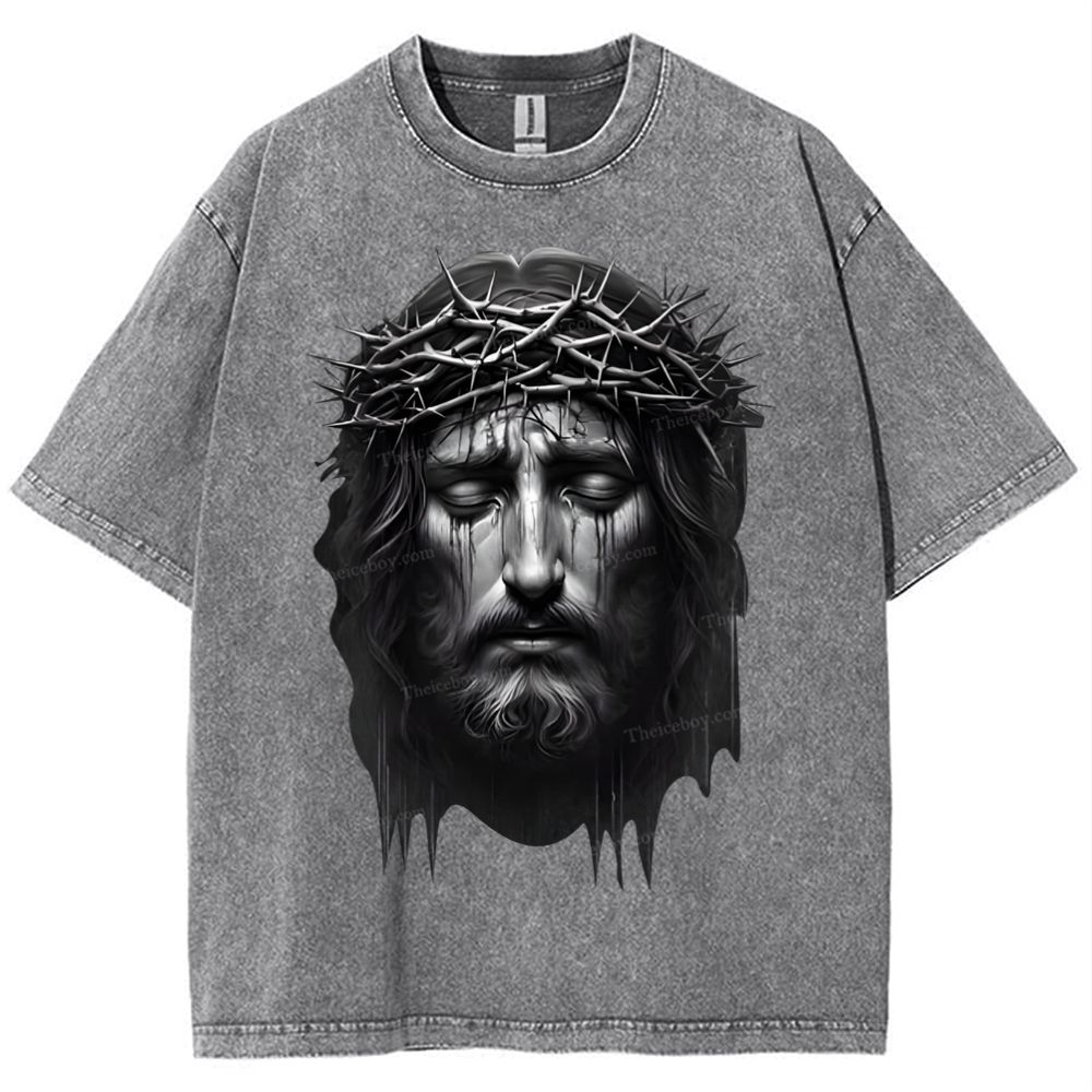 Jesus Snowflake Vintage Washed T-Shirt