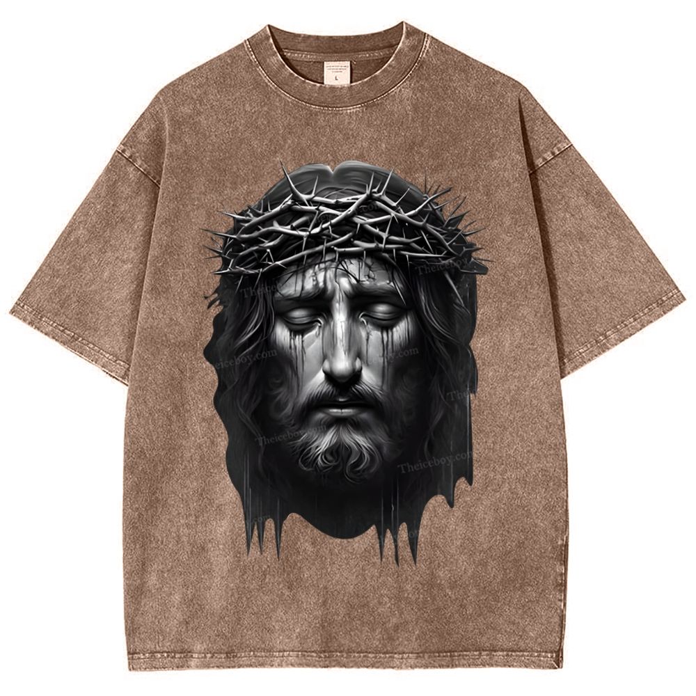 Jesus Snowflake Vintage Washed T-Shirt
