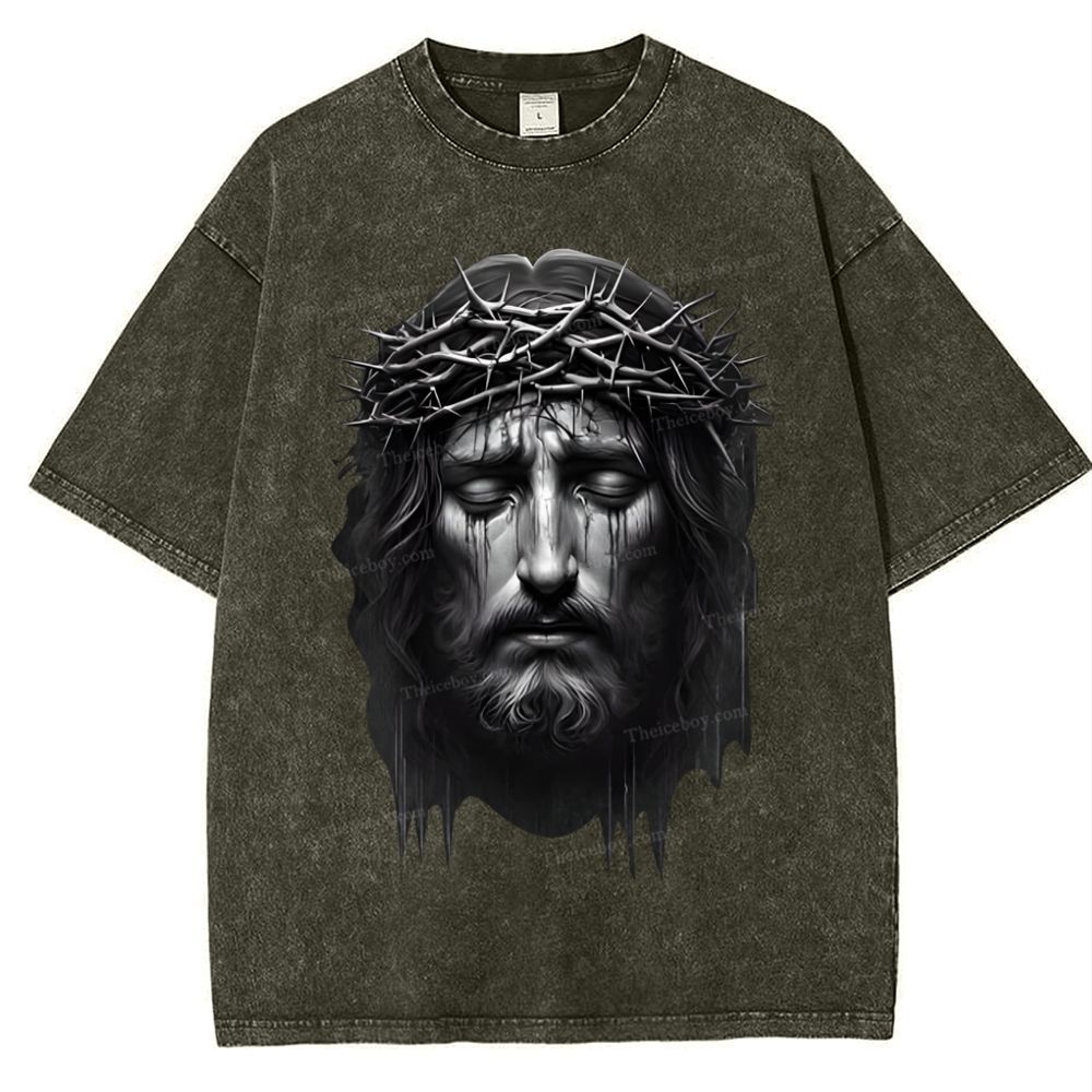Jesus Snowflake Vintage Washed T-Shirt