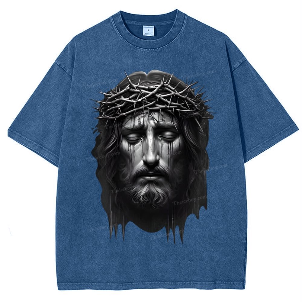 Jesus Snowflake Vintage Washed T-Shirt