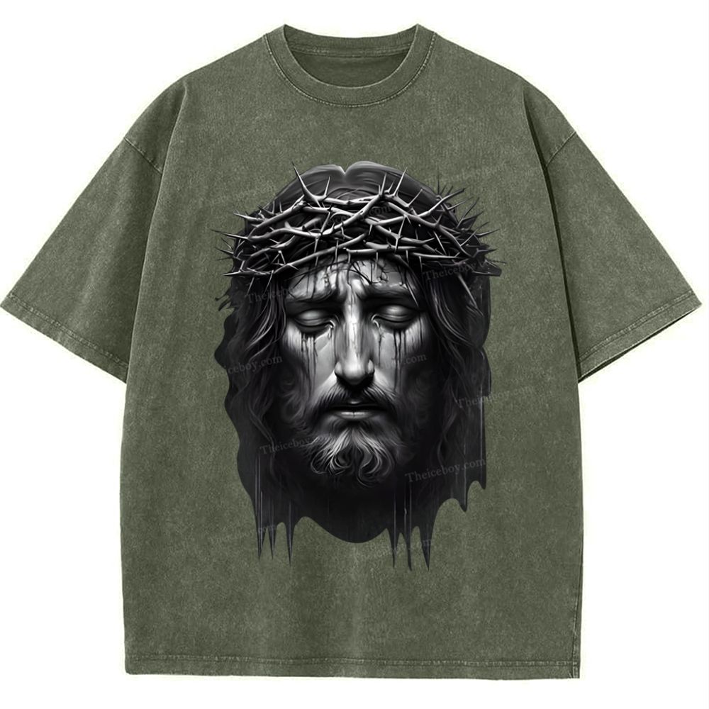 Jesus Snowflake Vintage Washed T-Shirt