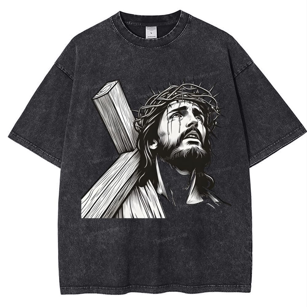 Way of the Cross Snowflake Vintage Washed T-Shirt