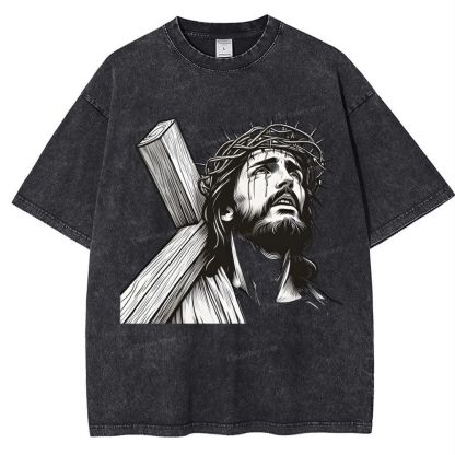 Way of the Cross Snowflake Vintage Washed T-Shirt