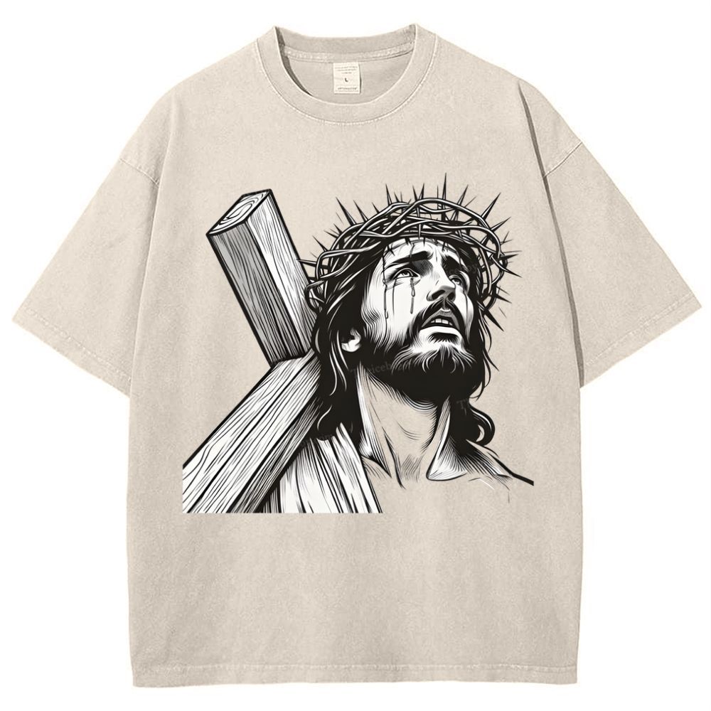 Way of the Cross Snowflake Vintage Washed T-Shirt