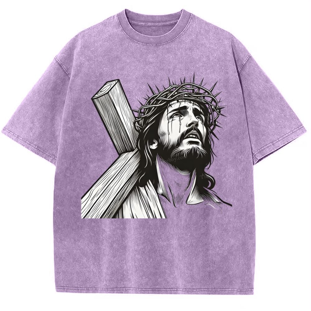Way of the Cross Snowflake Vintage Washed T-Shirt