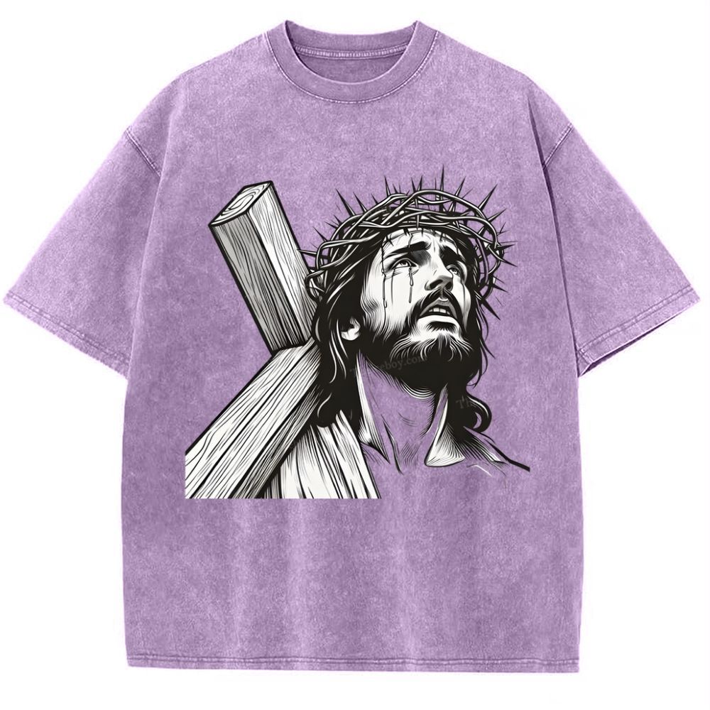 Way of the Cross Snowflake Vintage Washed T-Shirt