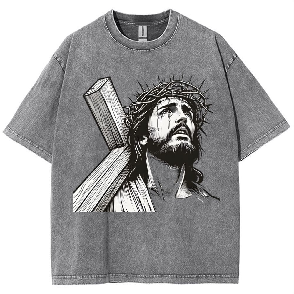Way of the Cross Snowflake Vintage Washed T-Shirt