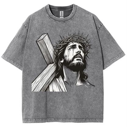 Way of the Cross Snowflake Vintage Washed T-Shirt