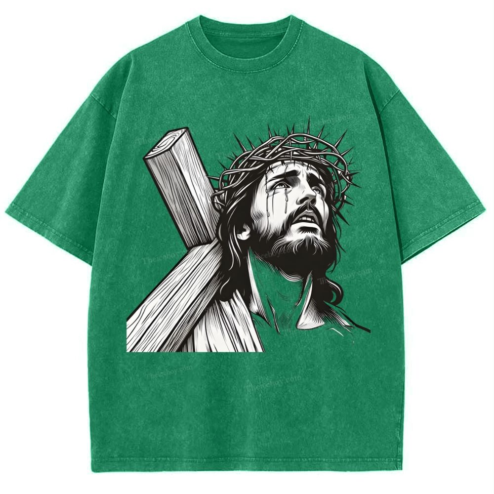 Way of the Cross Snowflake Vintage Washed T-Shirt