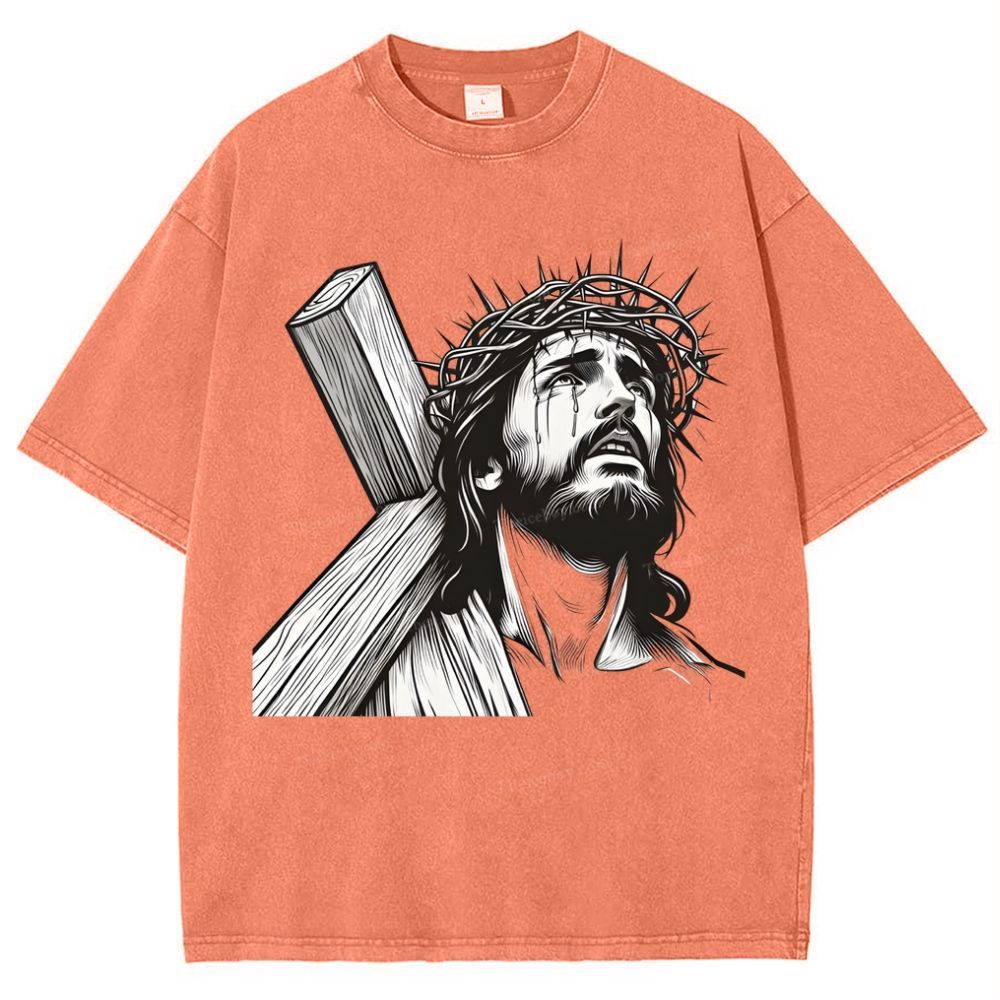 Way of the Cross Snowflake Vintage Washed T-Shirt