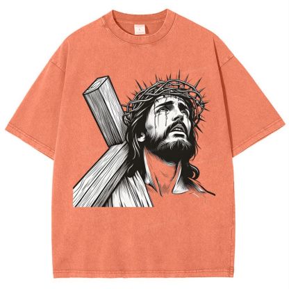 Way of the Cross Snowflake Vintage Washed T-Shirt