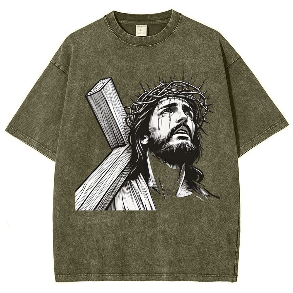 Way of the Cross Snowflake Vintage Washed T-Shirt