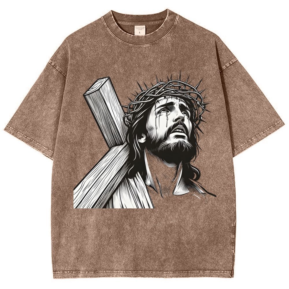 Way of the Cross Snowflake Vintage Washed T-Shirt