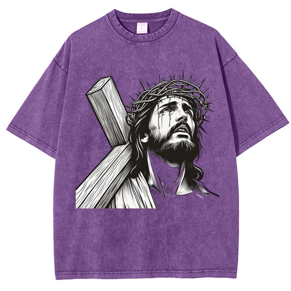 Way of the Cross Snowflake Vintage Washed T-Shirt