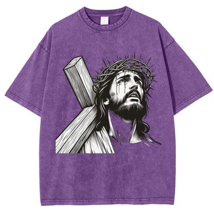 Way of the Cross Snowflake Vintage Washed T-Shirt