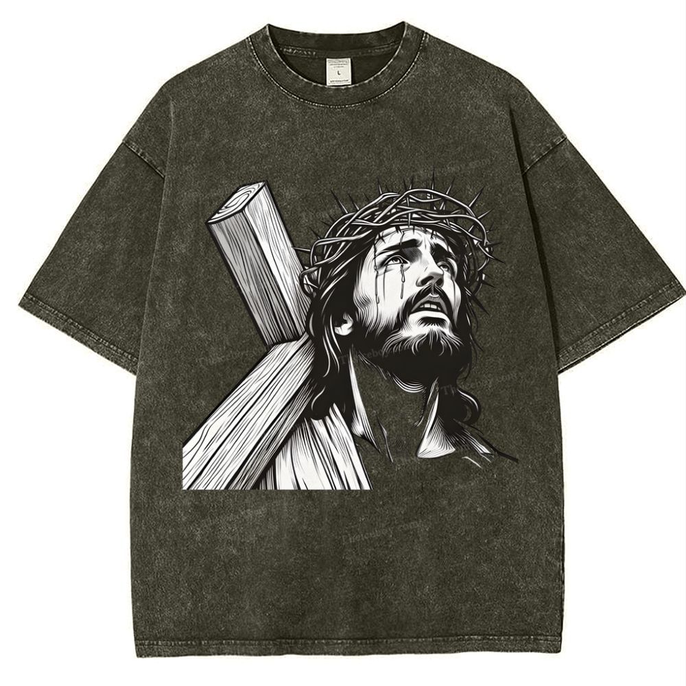 Way of the Cross Snowflake Vintage Washed T-Shirt