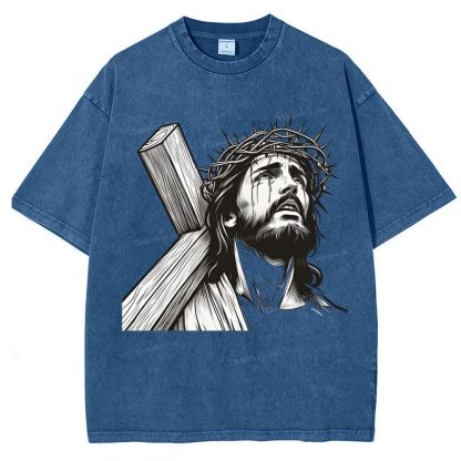 Way of the Cross Snowflake Vintage Washed T-Shirt