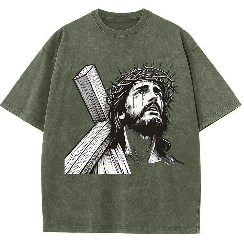 Way of the Cross Snowflake Vintage Washed T-Shirt