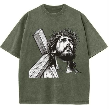 Way of the Cross Snowflake Vintage Washed T-Shirt