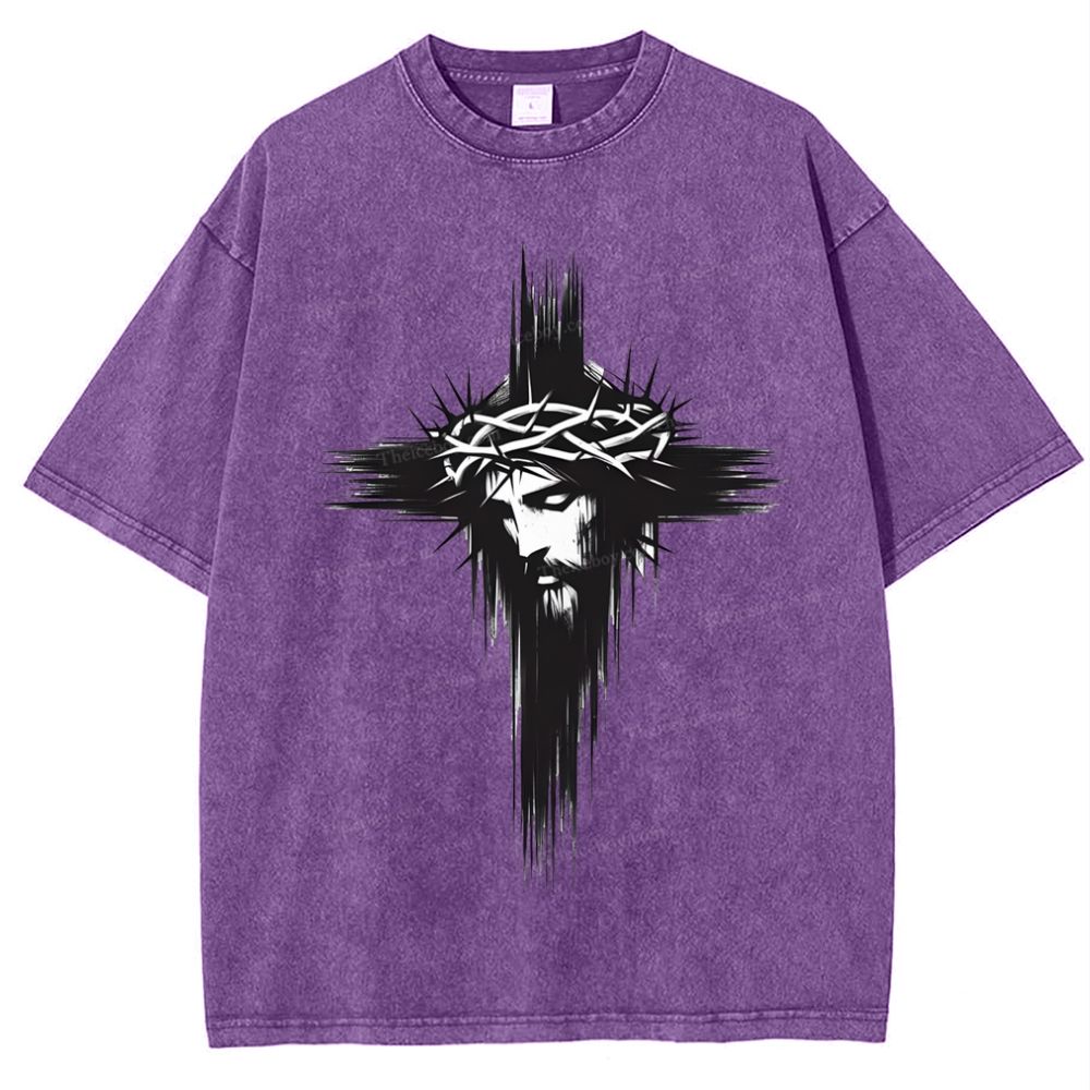Way of the Cross  Snowflake Vintage Washed T-Shirt
