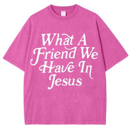 what a friend we have in jesus Snowflake Vintage Washed T-Shirt