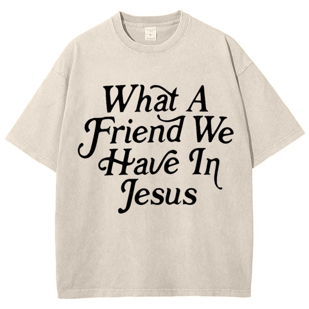 what a friend we have in jesus Snowflake Vintage Washed T-Shirt