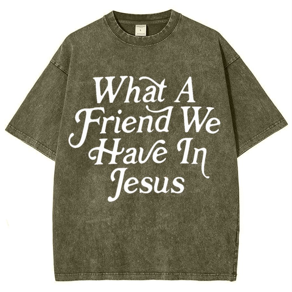 what a friend we have in jesus Snowflake Vintage Washed T-Shirt
