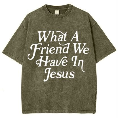 what a friend we have in jesus Snowflake Vintage Washed T-Shirt