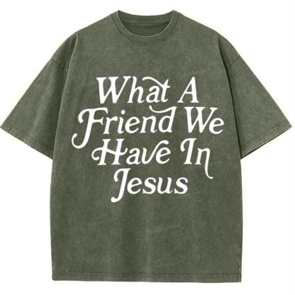 what a friend we have in jesus Snowflake Vintage Washed T-Shirt