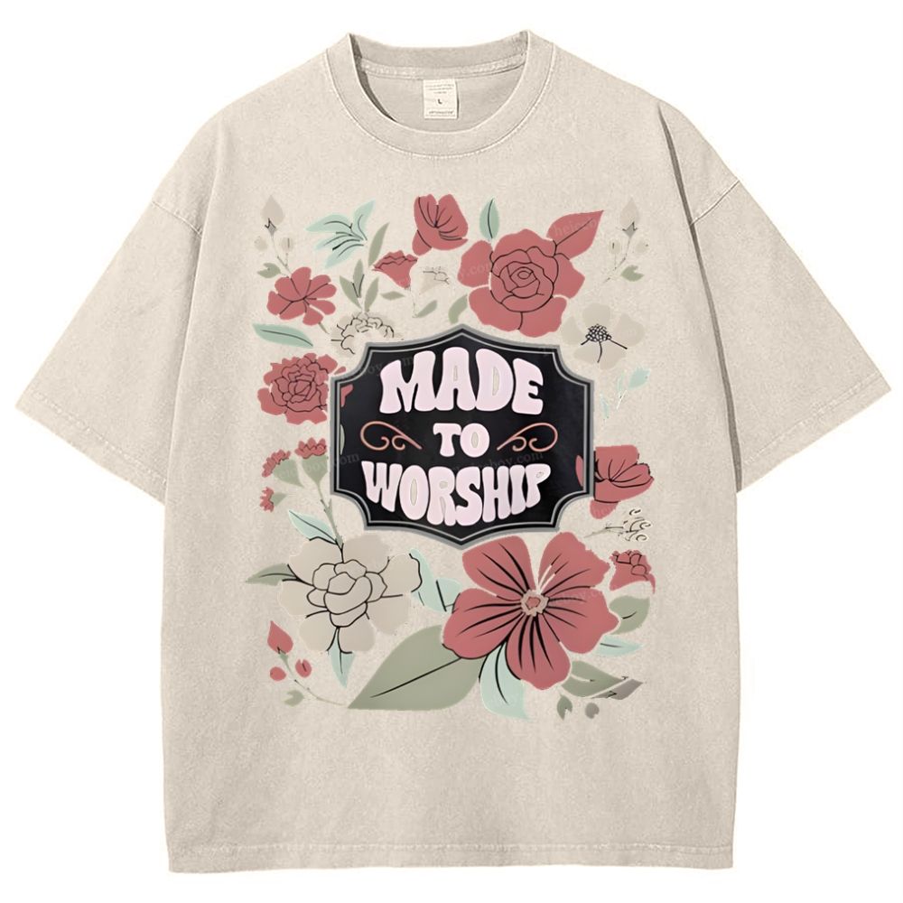 Made To Worship Snowflake Vintage Washed T-Shirt