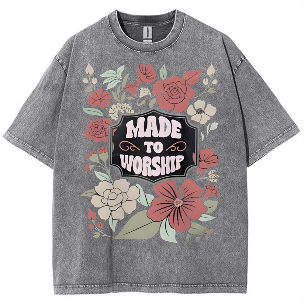 Made To Worship Snowflake Vintage Washed T-Shirt