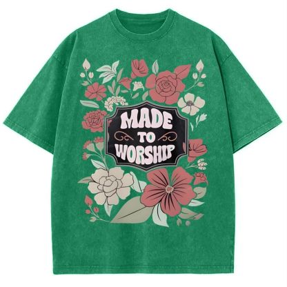 Made To Worship Snowflake Vintage Washed T-Shirt