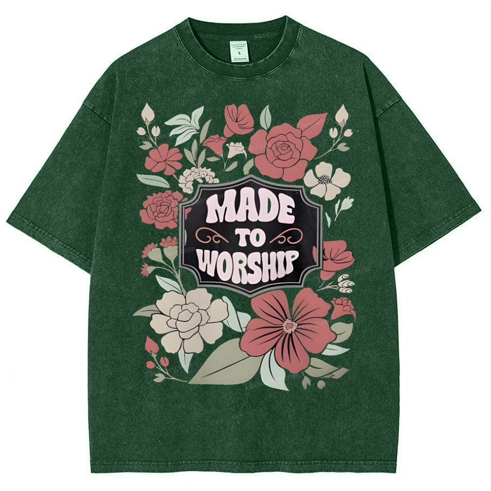 Made To Worship Snowflake Vintage Washed T-Shirt