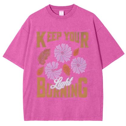 Keep Your Light Burning Snowflake Vintage Washed T-Shirt