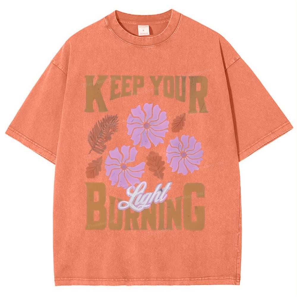 Keep Your Light Burning Snowflake Vintage Washed T-Shirt