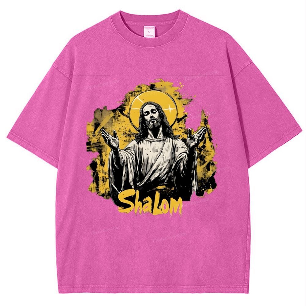 The Light of Faith - Jesus' Encouragement Snowflake Vintage Washed T-Shirt