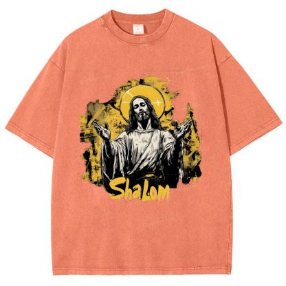 The Light of Faith - Jesus' Encouragement Snowflake Vintage Washed T-Shirt