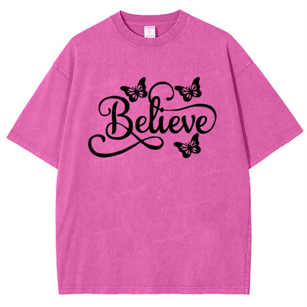 Believe Snowflake Vintage Washed T-Shirt
