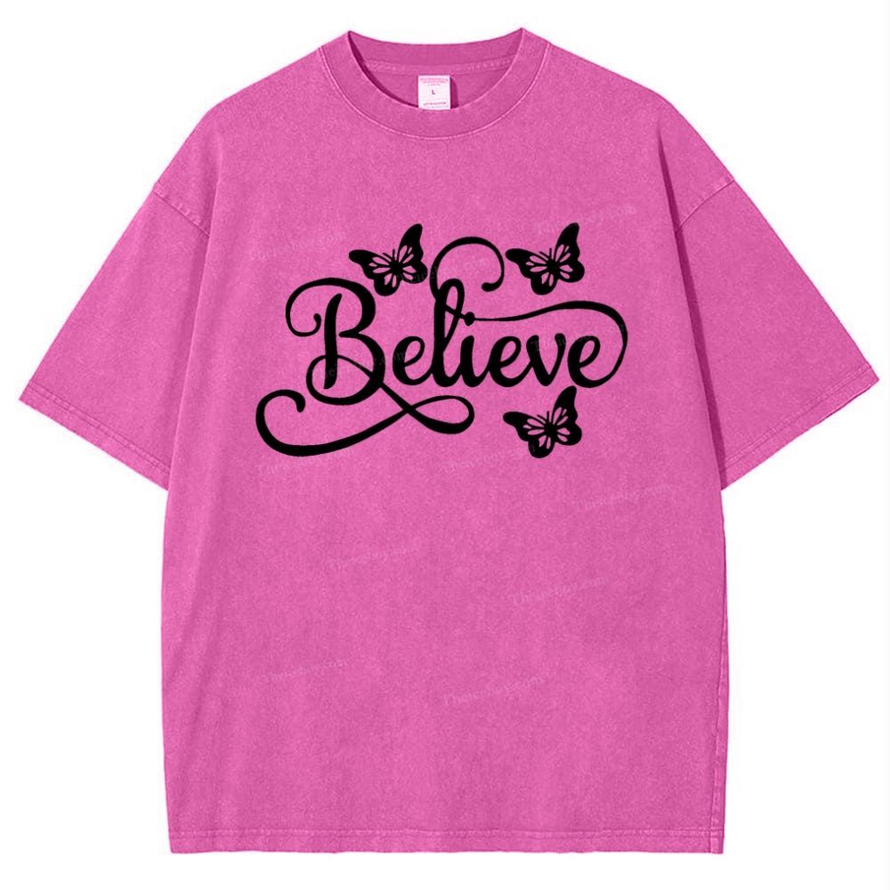 Believe Snowflake Vintage Washed T-Shirt